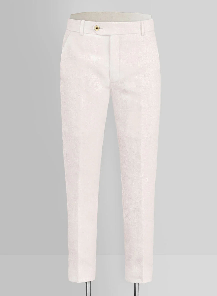 Italian Prato Light Pink Linen Pants - Image 2