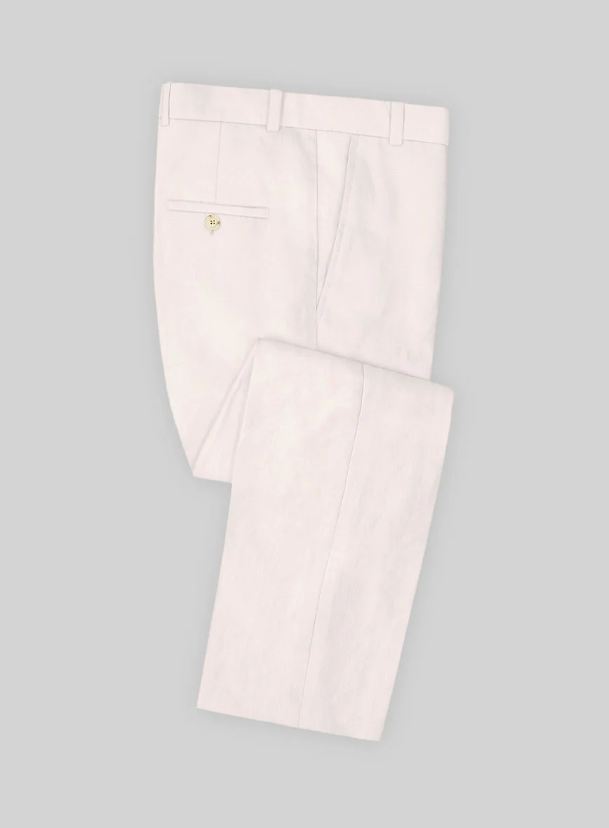 Italian Prato Light Pink Linen Suit - Image 4