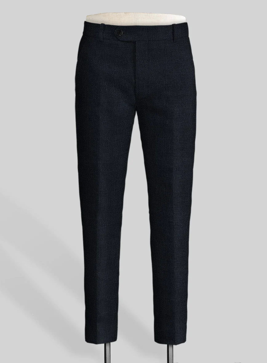 Italian Prato Midnight Linen Pants - Image 2