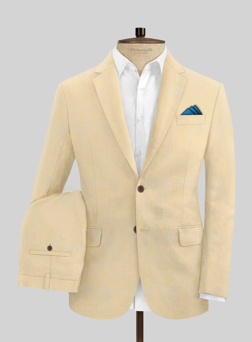 Italian Prato Musk Linen Suit