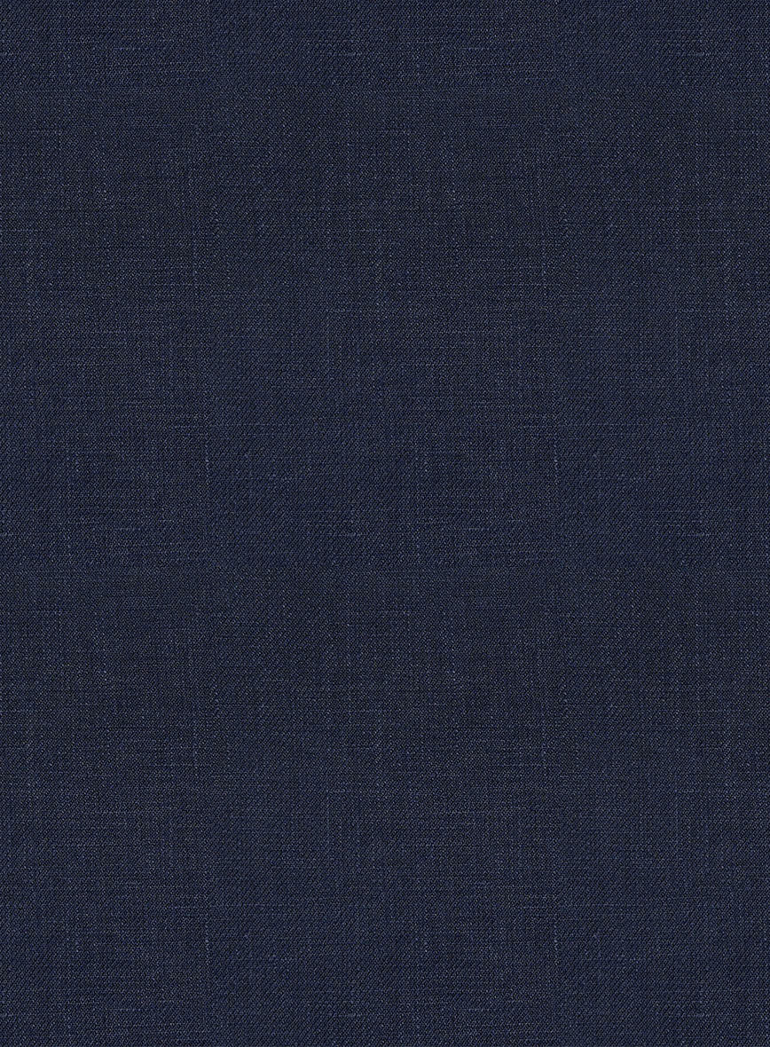 Italian Prato Oxford Blue Linen Pants - Image 3