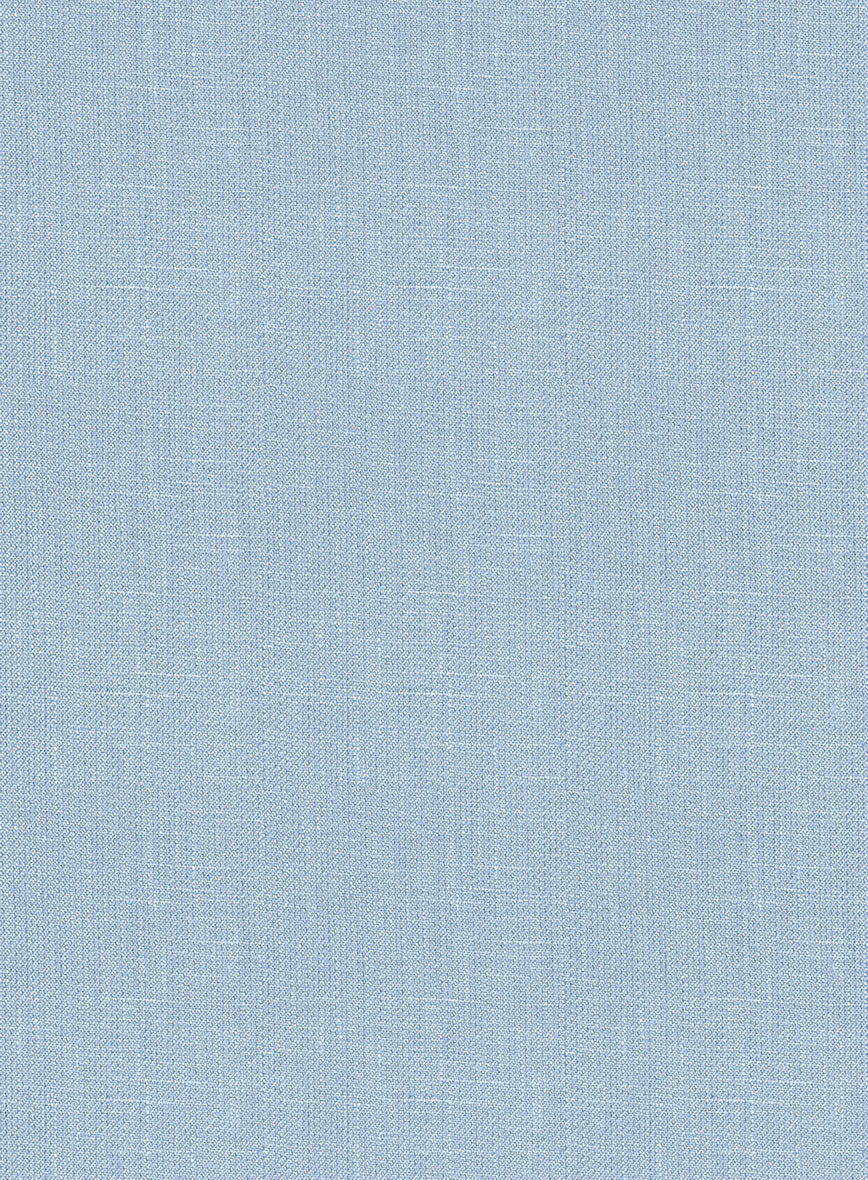 Italian Prato Powder Blue Linen Pants - Image 3