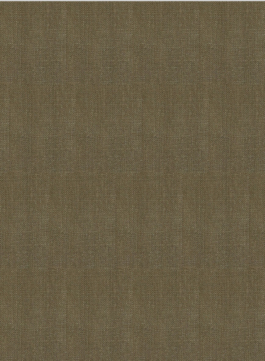 Italian Prato Tan Herringbone Linen Jacket - Image 2