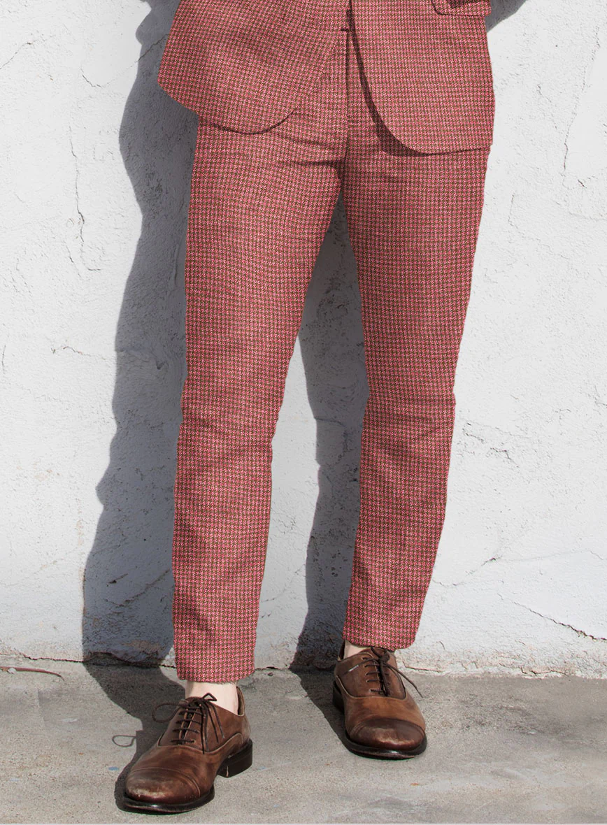 Italian Prato Tango Houndstooth Linen Suit - Image 4