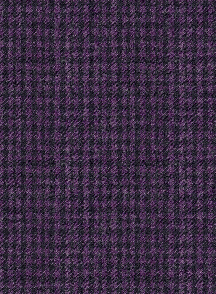 Italian Purple Houndstooth Tweed Suit - Image 8