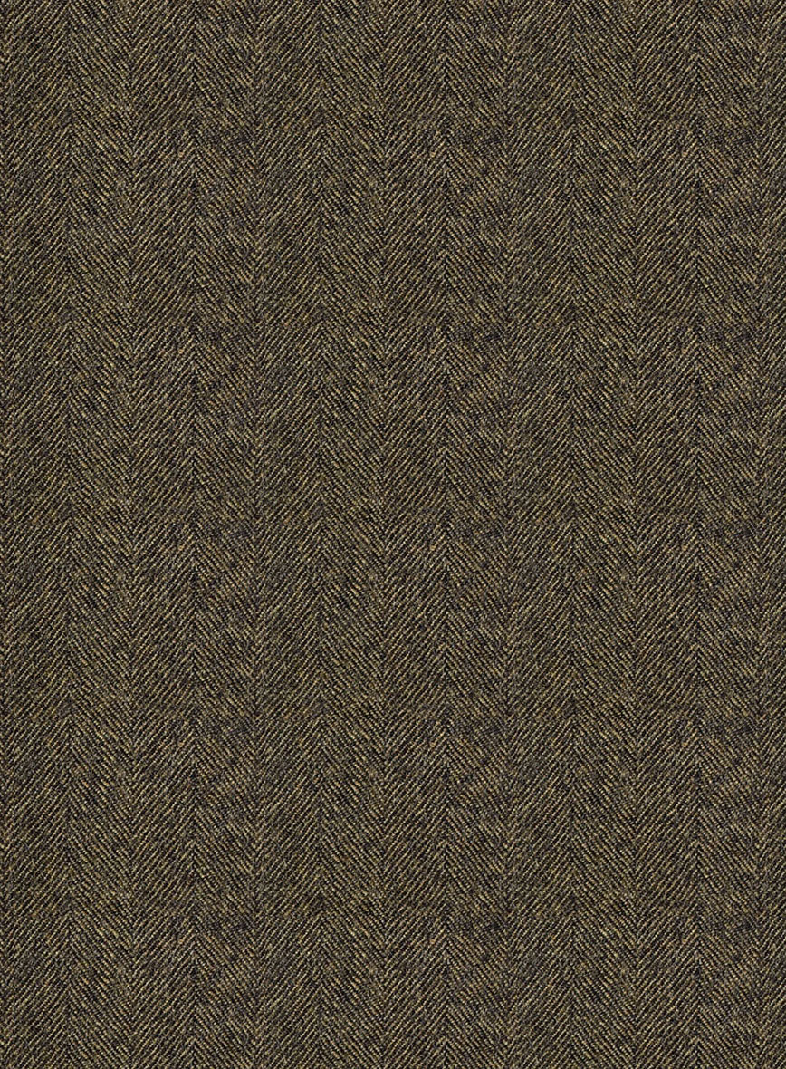 Italian Rust Herringbone Flannel Pants - Image 3