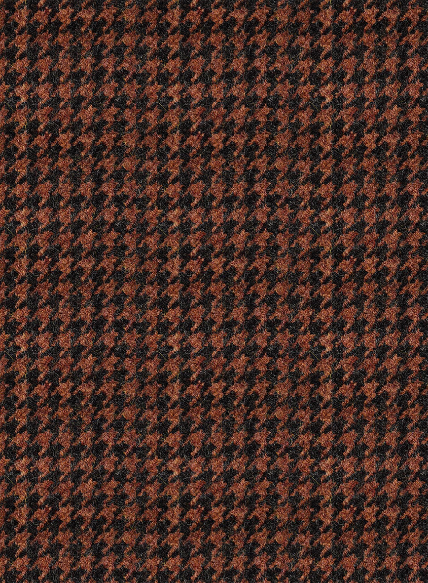 Italian Rust Houndstooth Tweed Pants - Image 3