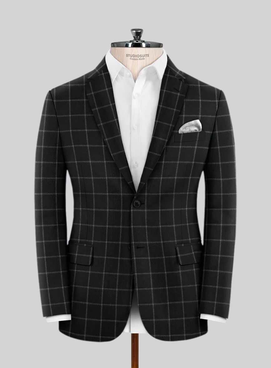 Italian Scuelo Black Wool Jacket