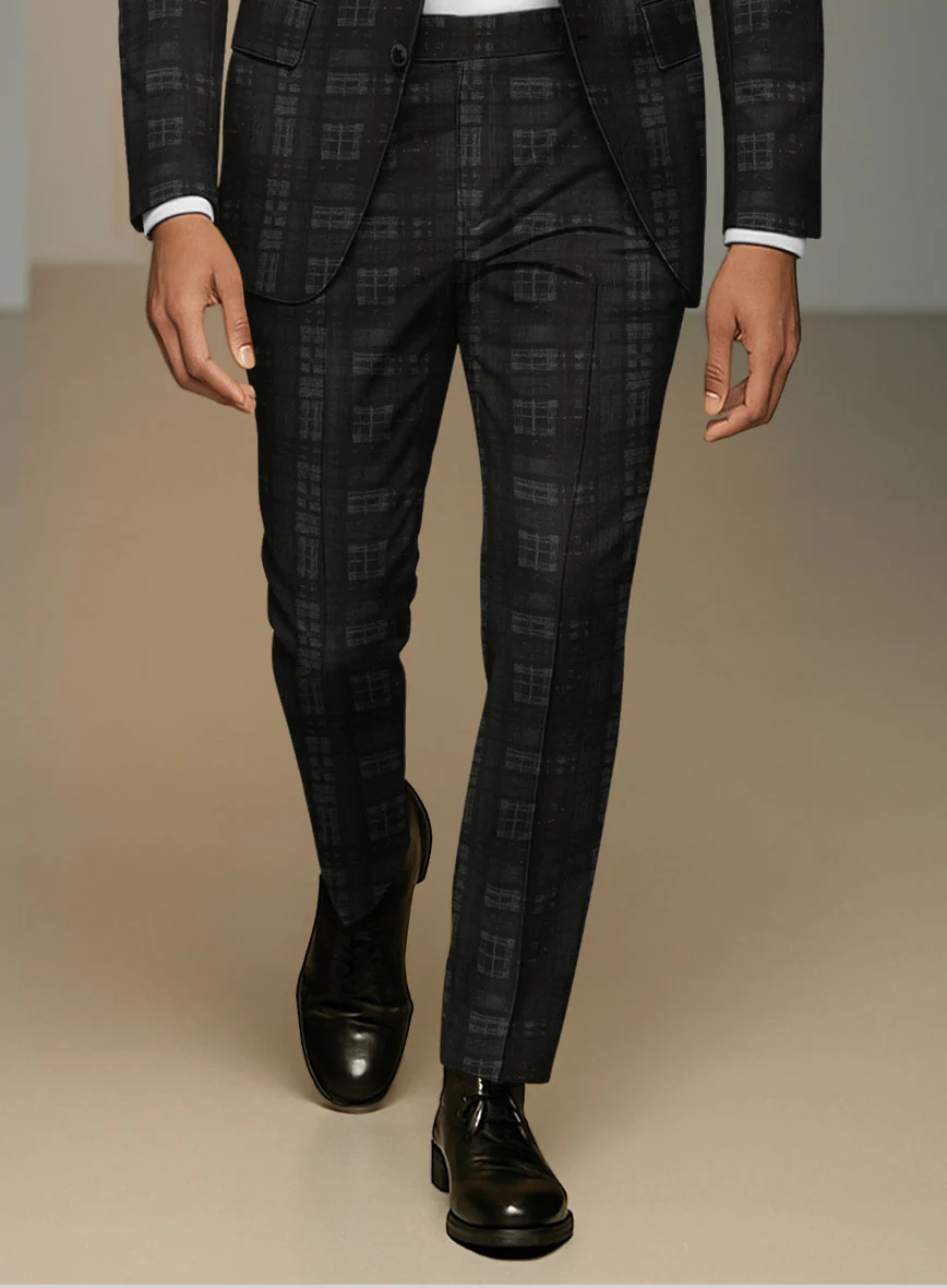 Italian Silk Black Static Pants