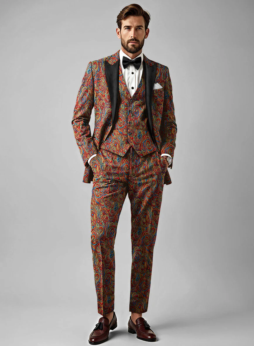 Italian Silk Socorro 3 Piece Tuxedo Suit