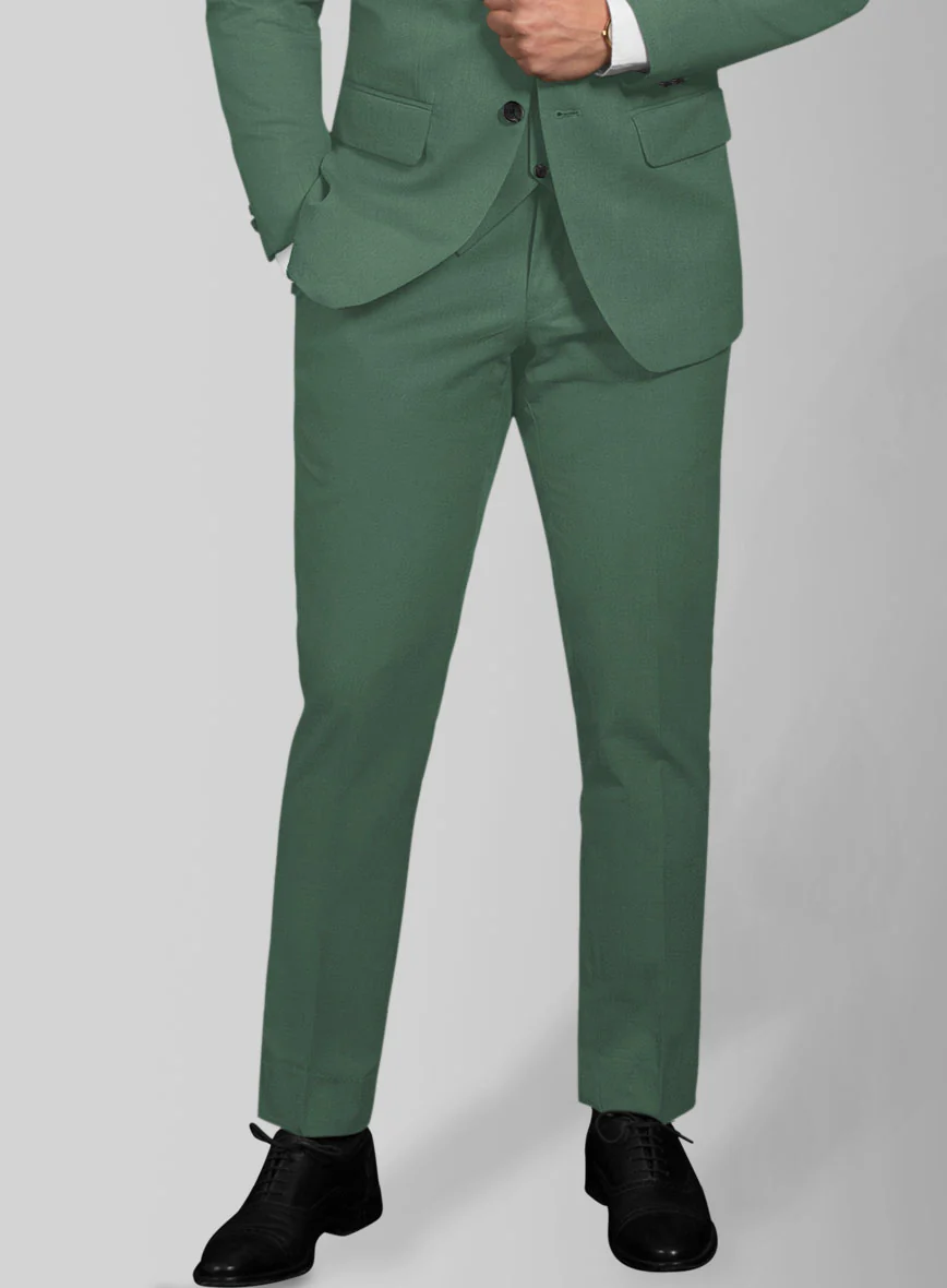 Italian Spring Green Cotton Stretch Suit - Image 4