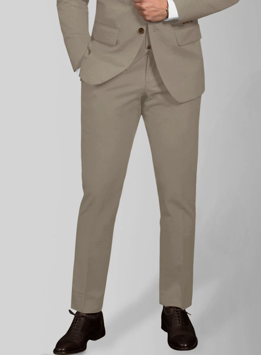 Italian Stone Khaki Cotton Stretch Suit - Image 5