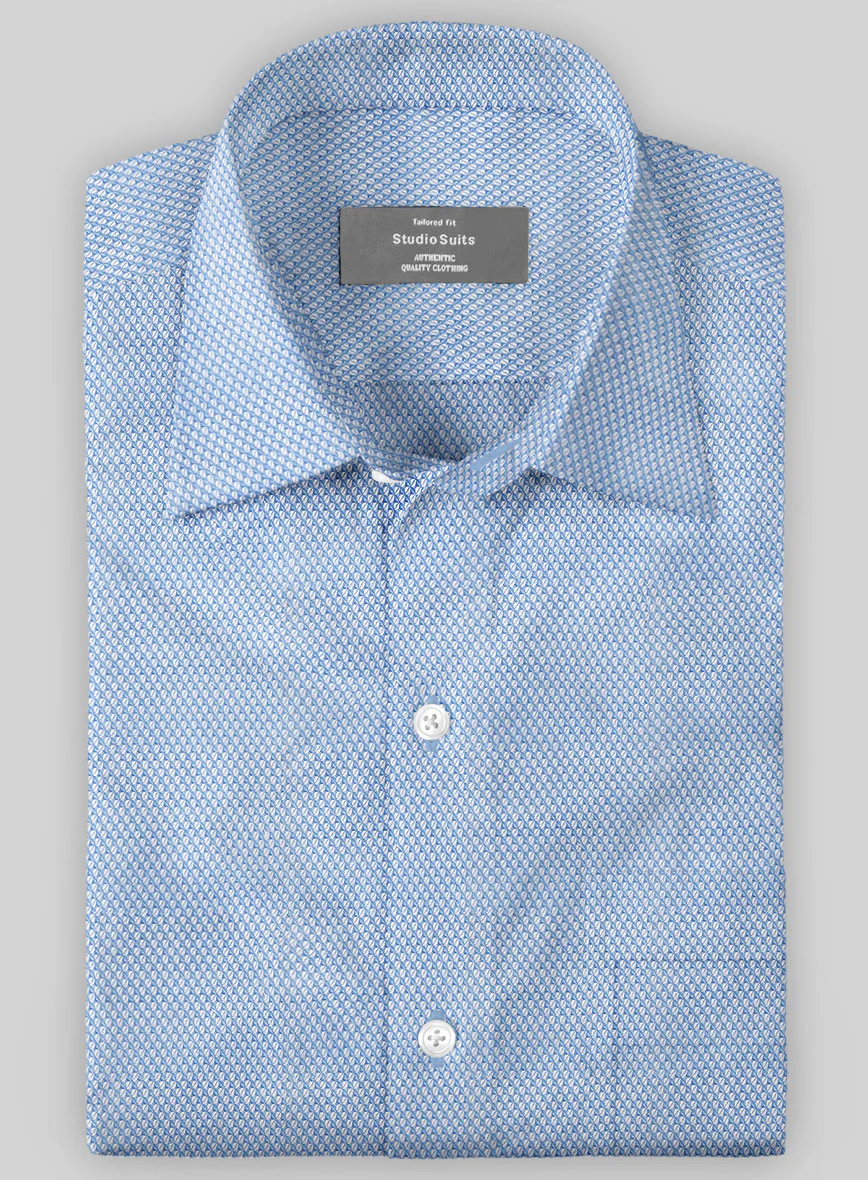Italian Stretch Blue Starburst Shirt