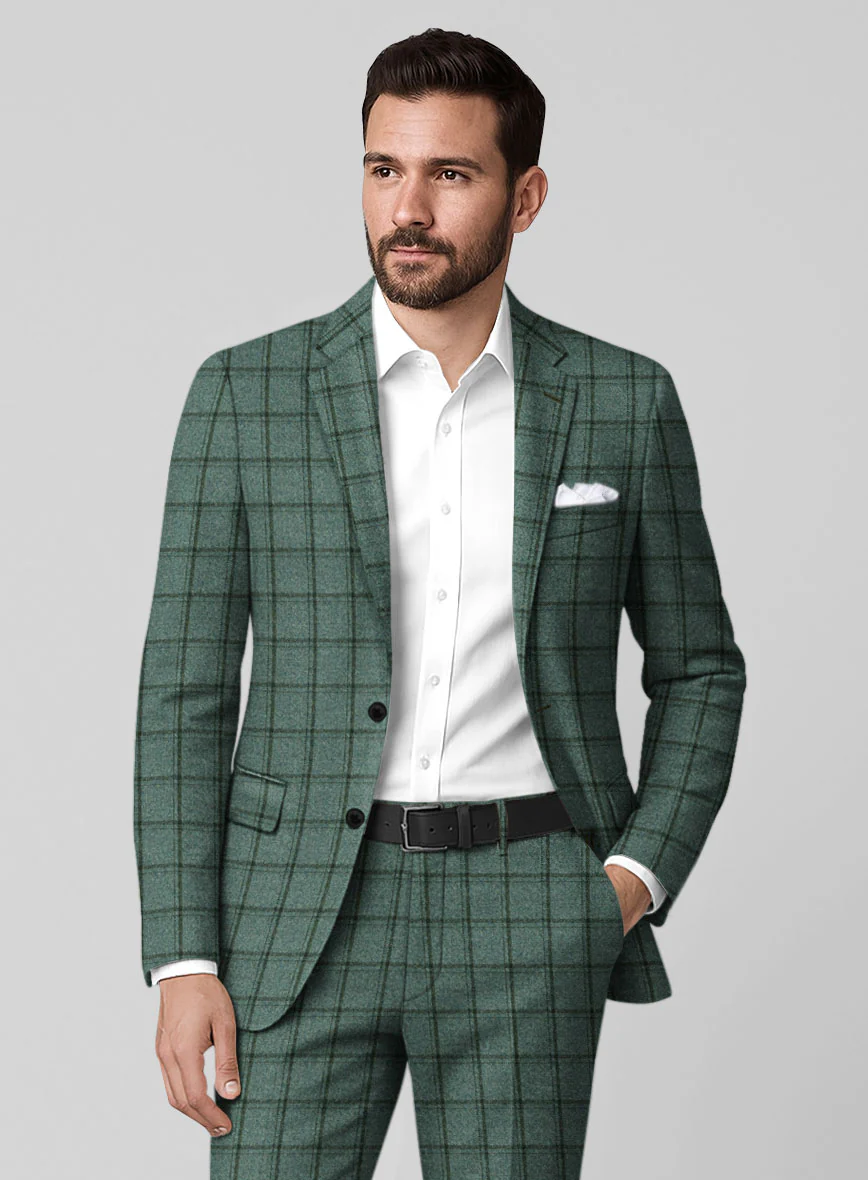 Italian Tealmoor Check Tweed Jacket - Image 2