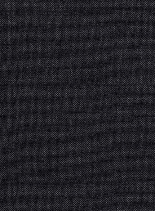 Italian Tela Black Wool Linen Jacket - Image 2
