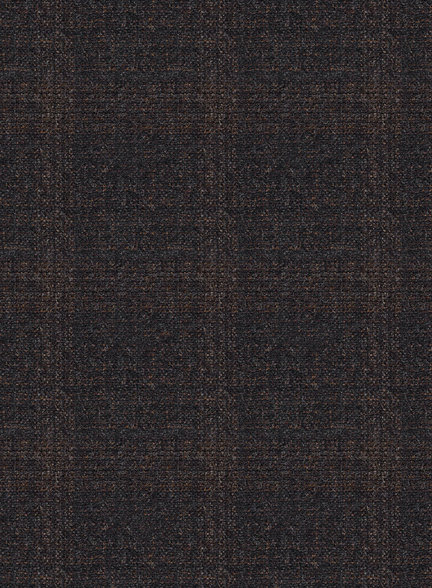 Italian Trek Brown Checks Flannel Suit - Image 5