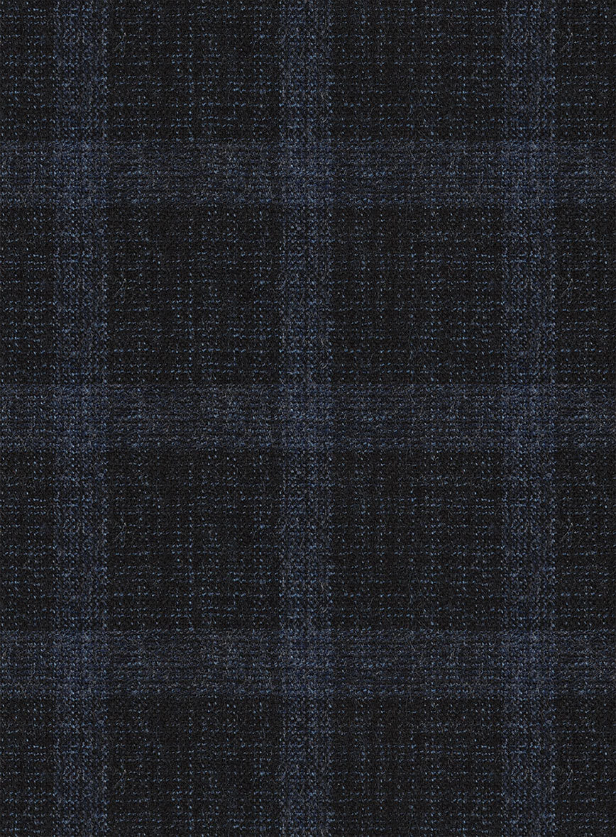 Italian Trek Dark Blue Checks Flannel Suit - Image 6