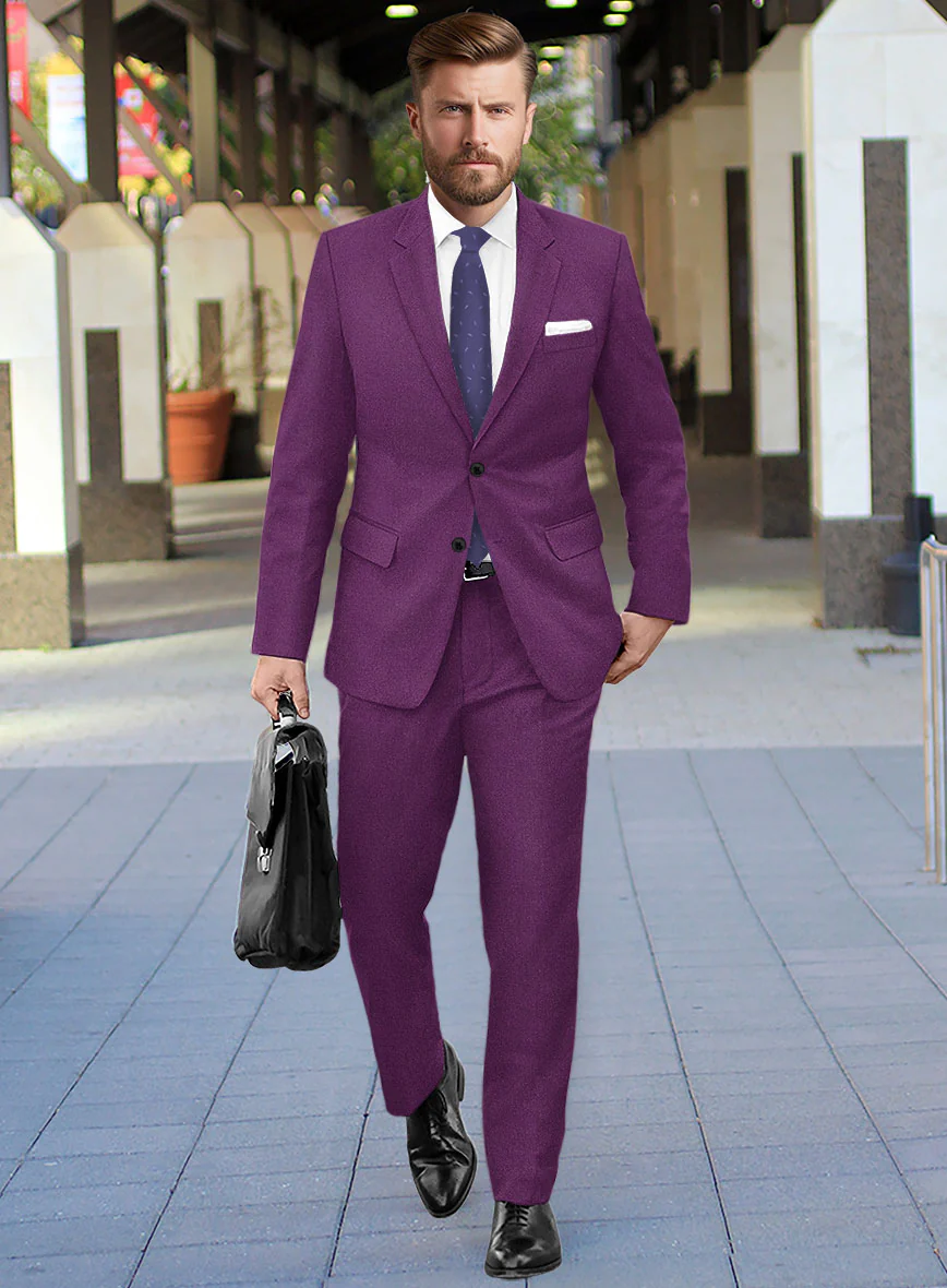 Italian Turna Purple Flannel Suit - Image 2