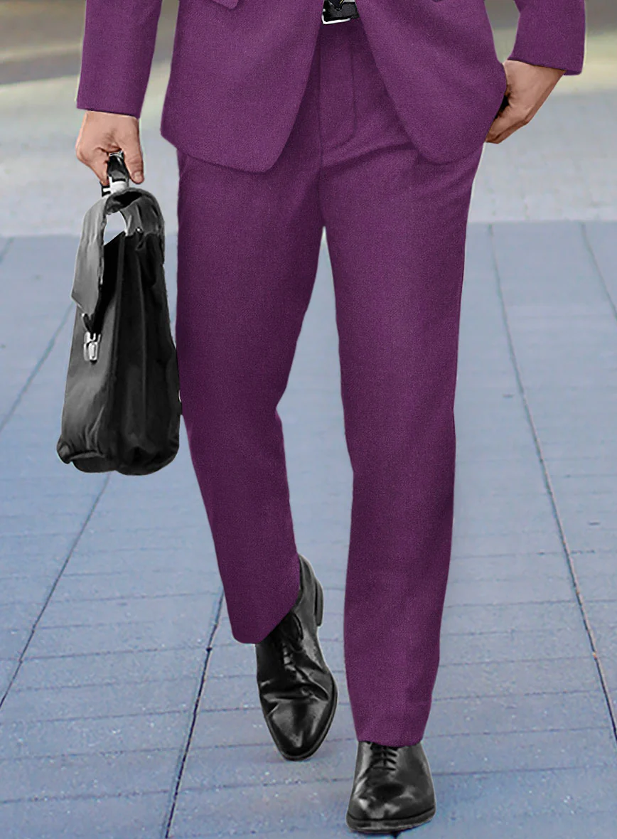 Italian Turna Purple Flannel Suit - Image 5