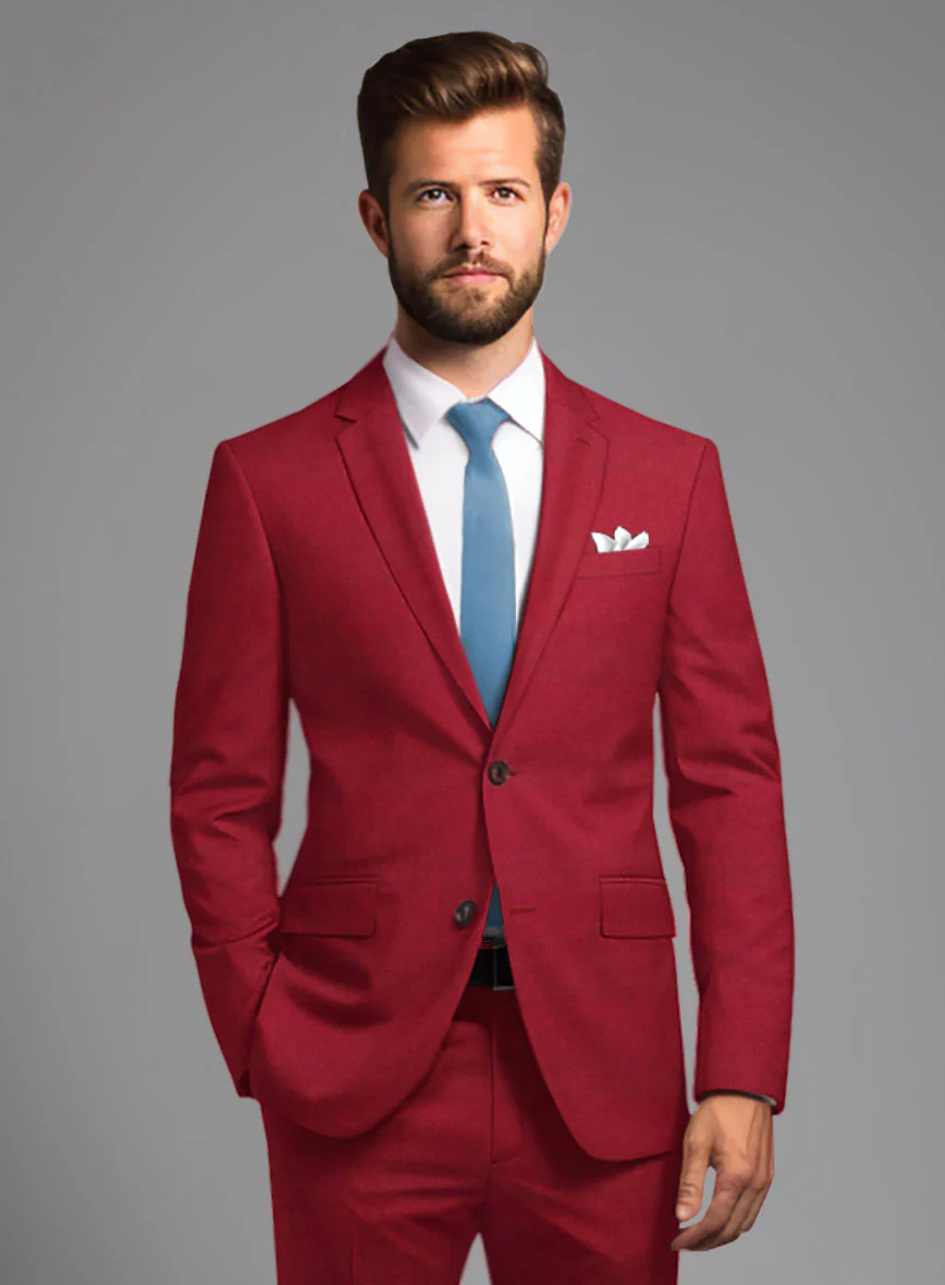 Italian Turna Red Flannel Suit - Image 4