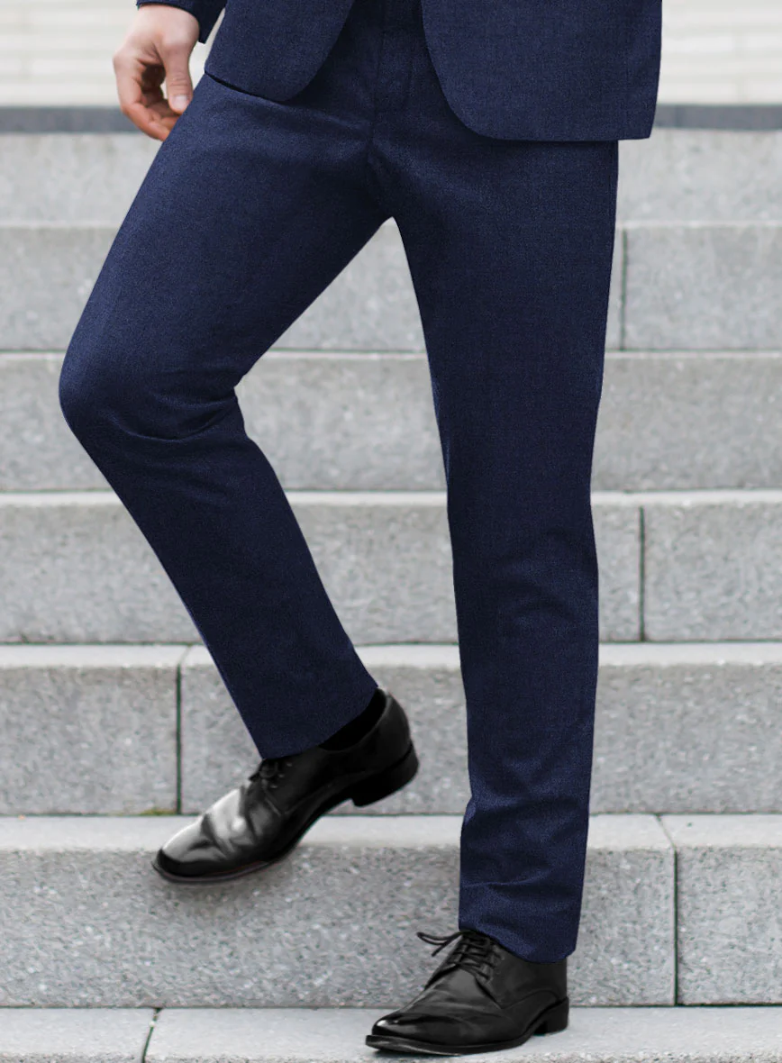 Italian Turna Royal Blue Flannel Suit - Image 5