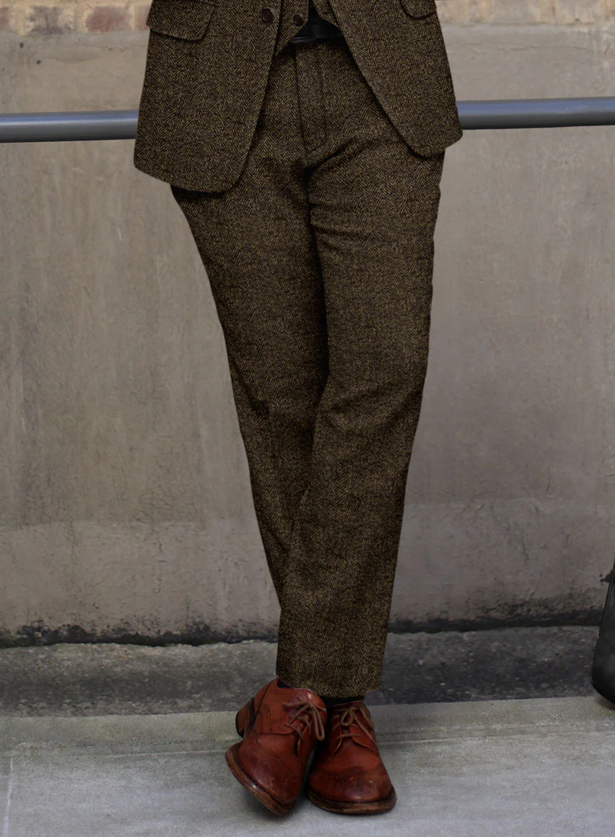 Italian Tweed Herringbone Timoteo Suit - Image 7