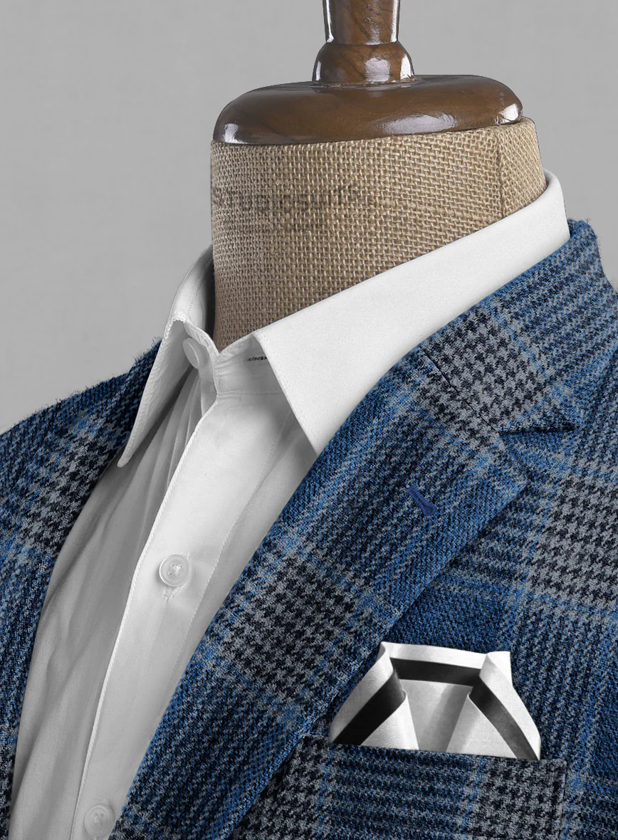 Italian Vincenzo Check Tweed Jacket - Image 2