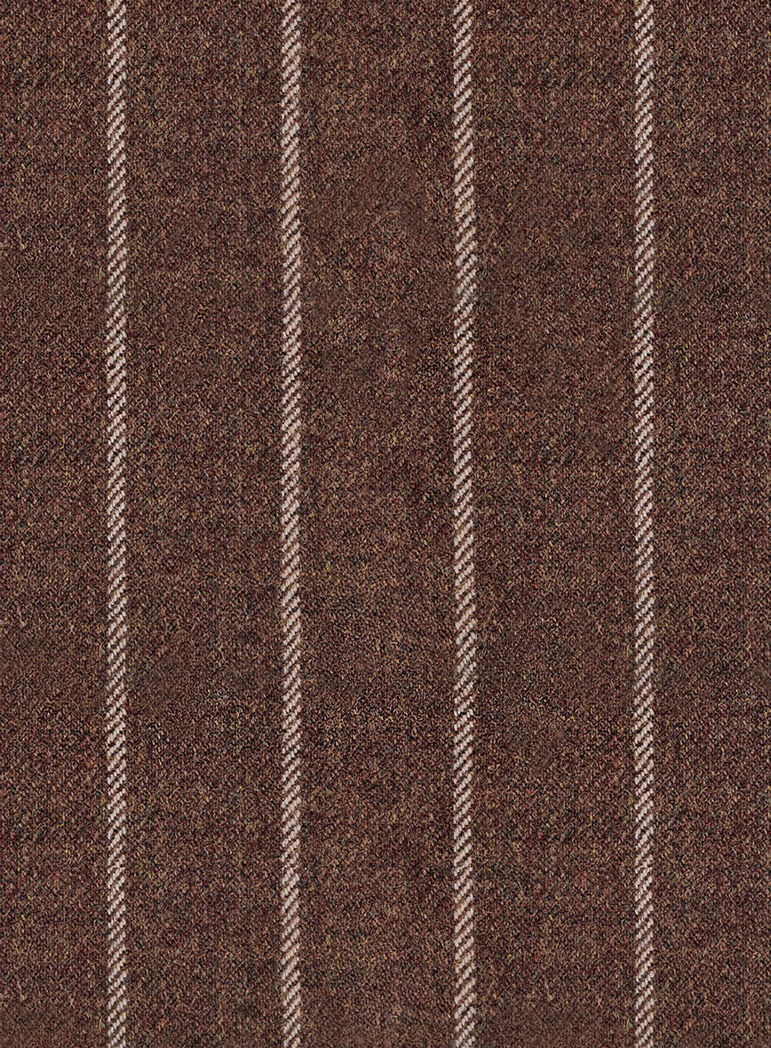 Italian Walnut Rope Stripe Tweed Pants - Image 3