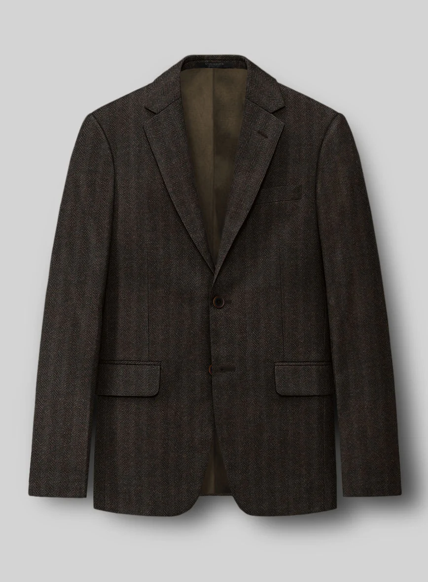 Italian Wool Herringbone Sortez Jacket
