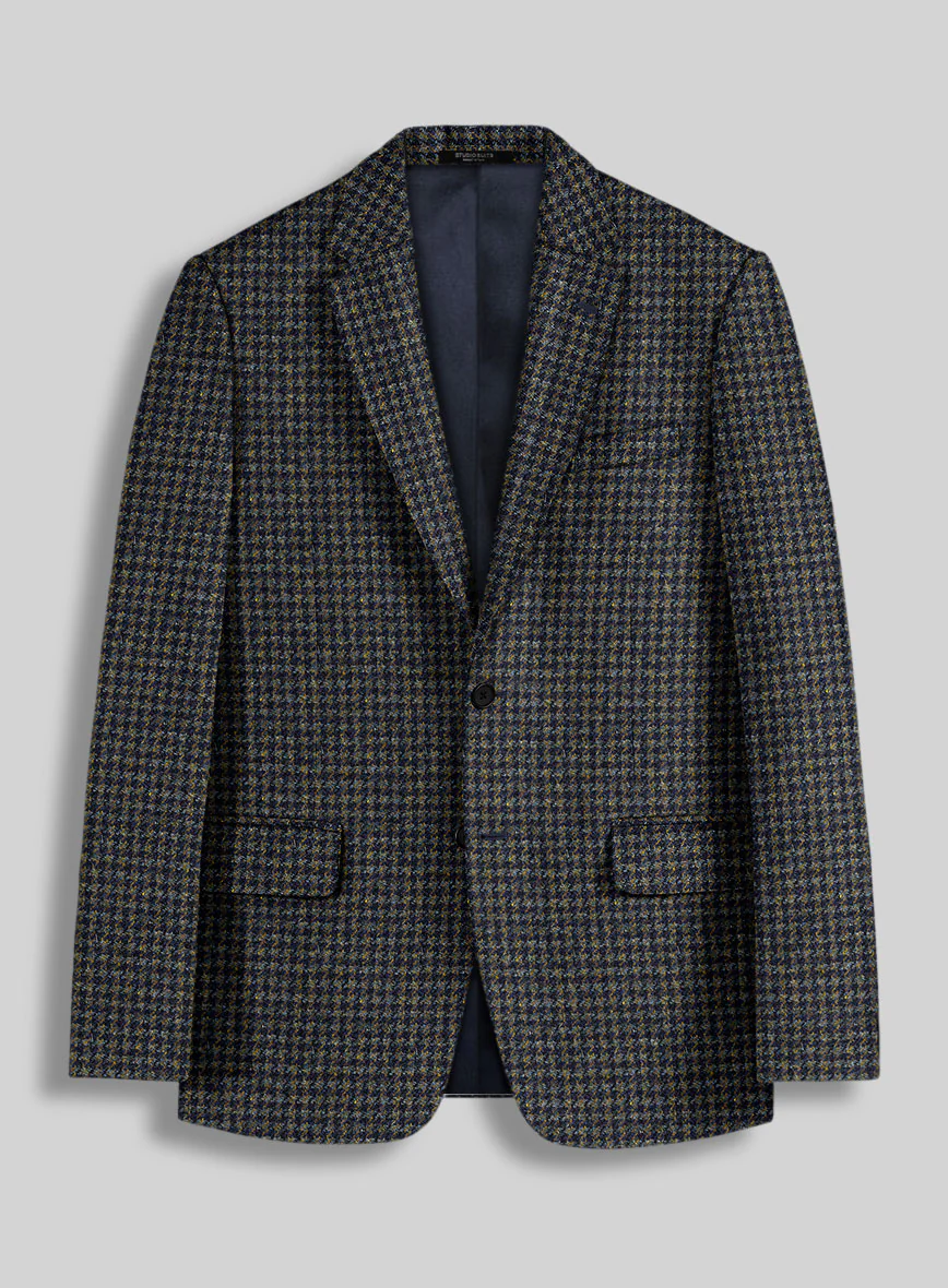 Italian Wool Houndstooth Udoci Jacket