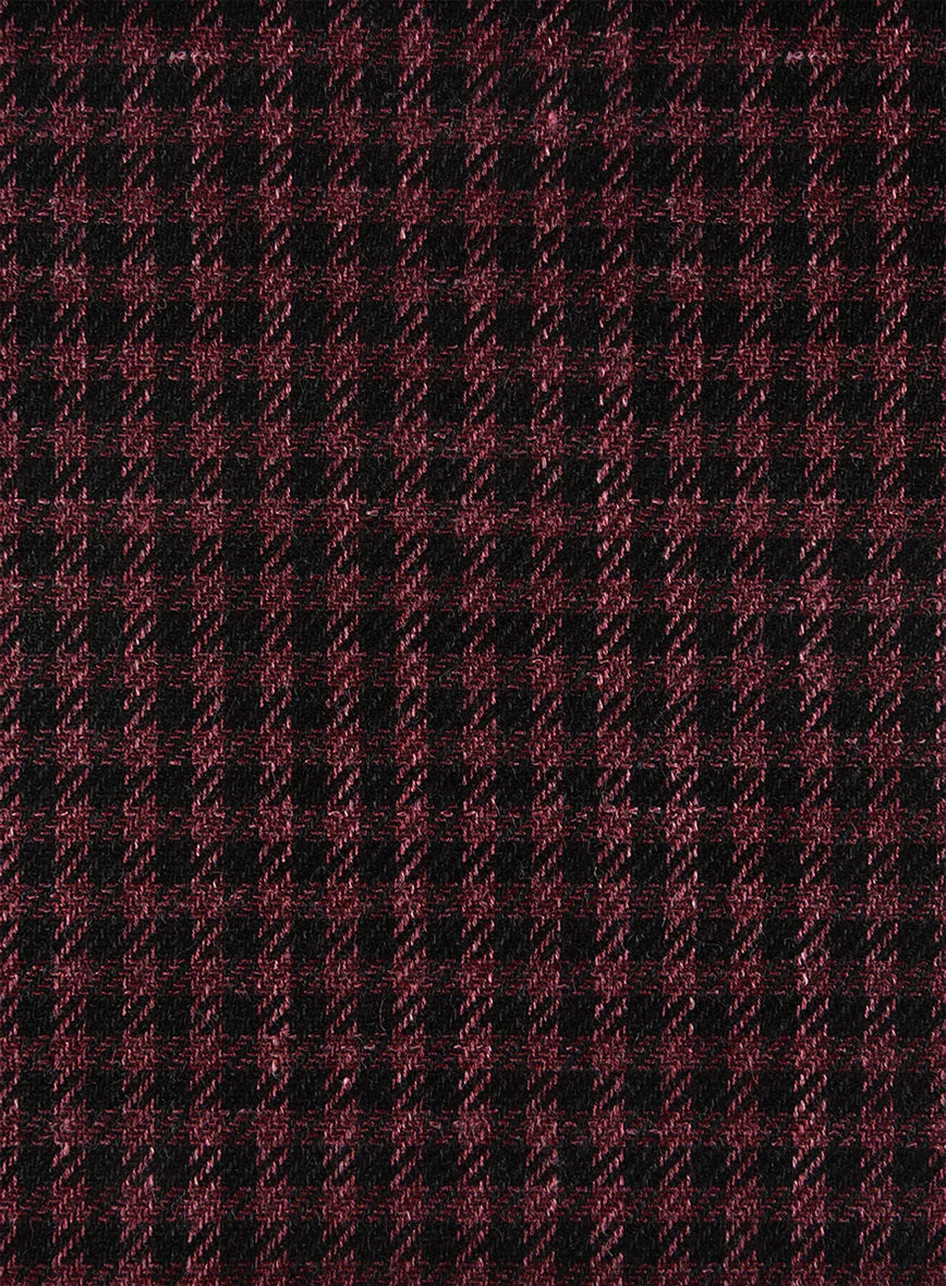 Italian Wool Linen Cashmere Figaro Houndstooth Pants - Image 3