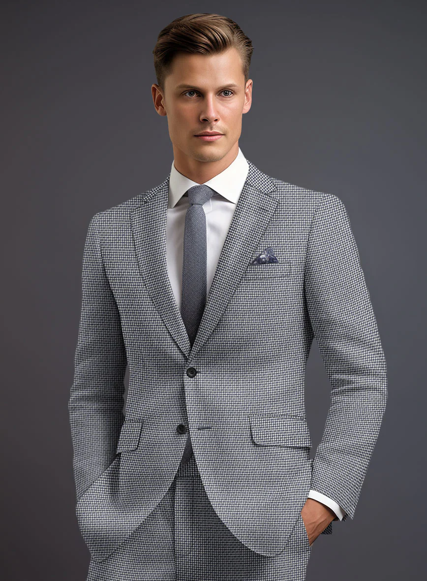 Italian Wool Lycra Saverio Suit - Image 4