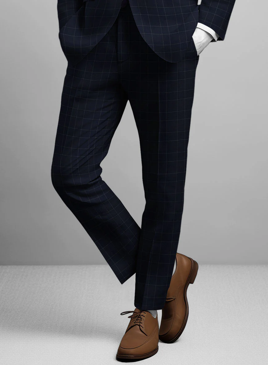 Italian Wool Quadretto Pants - Image 2