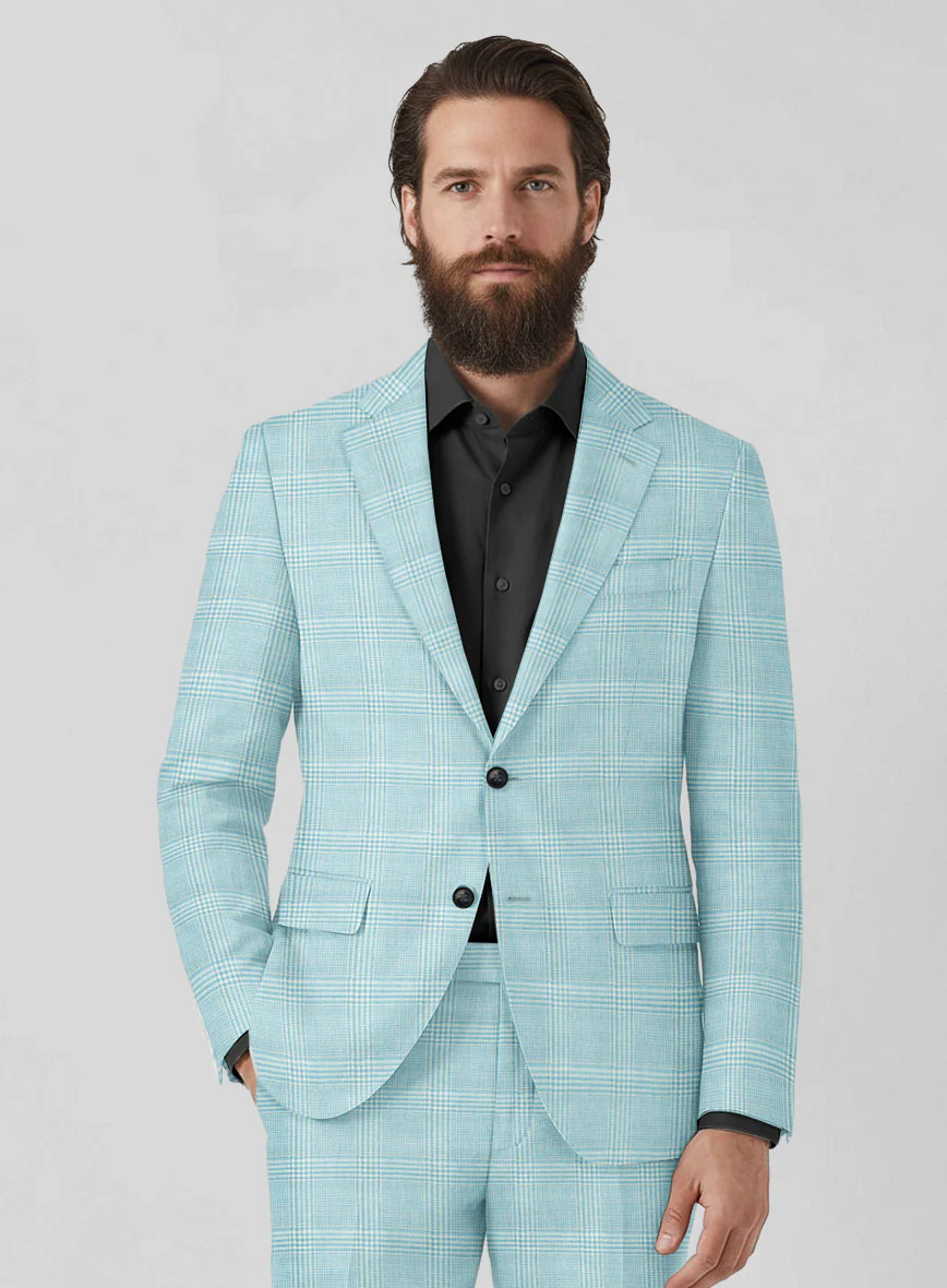 Italian Wool Silk Linen Marvito Suit - Image 3