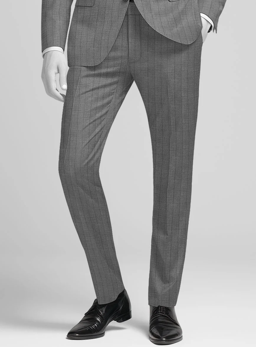 Italian Wool Slate Band Suit - Image 5