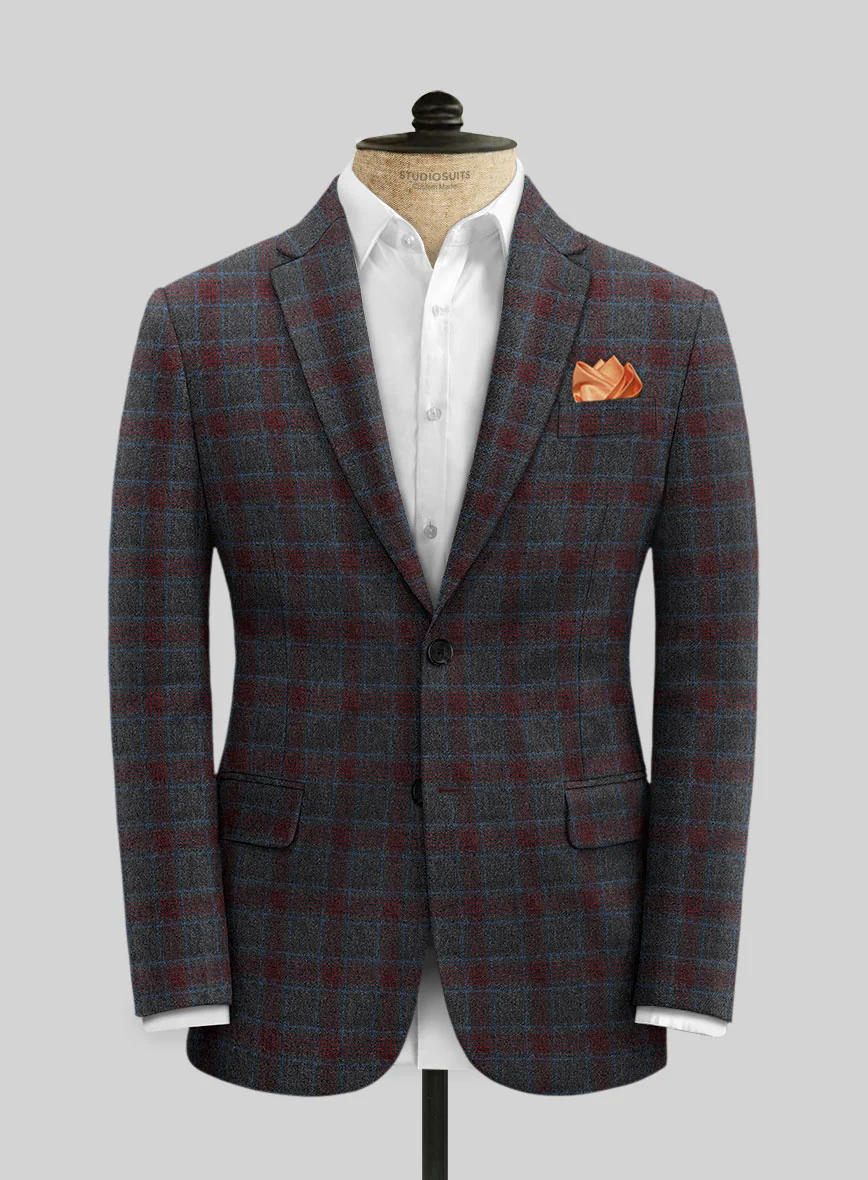 Italian Zaul Checks Tweed Jacket