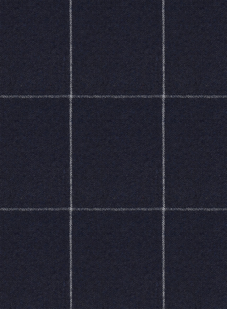 Italian Zergi Blue Windowpane Flannel Jacket - Image 2