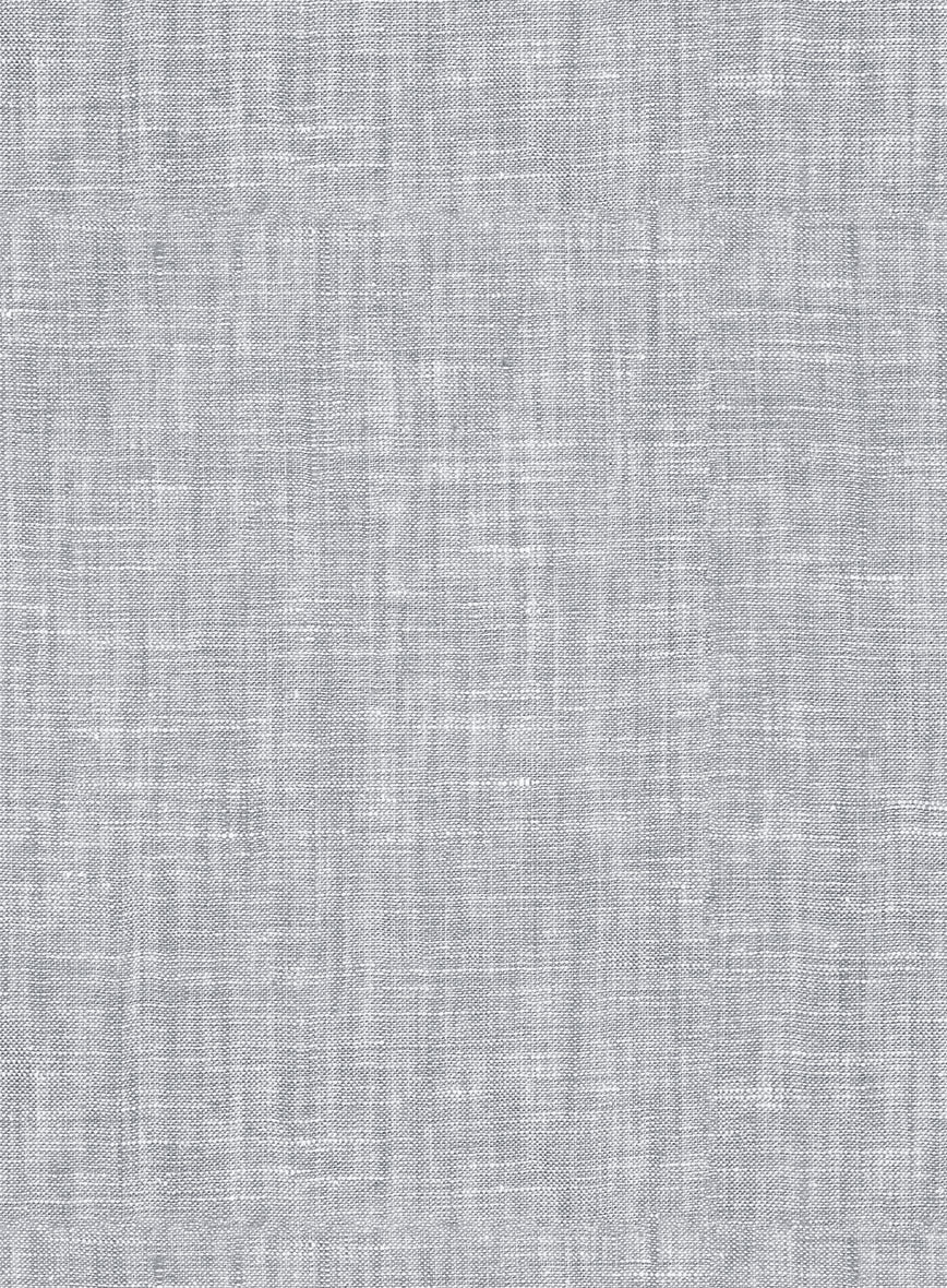Italian Zod Light Gray Linen Pants - Image 4