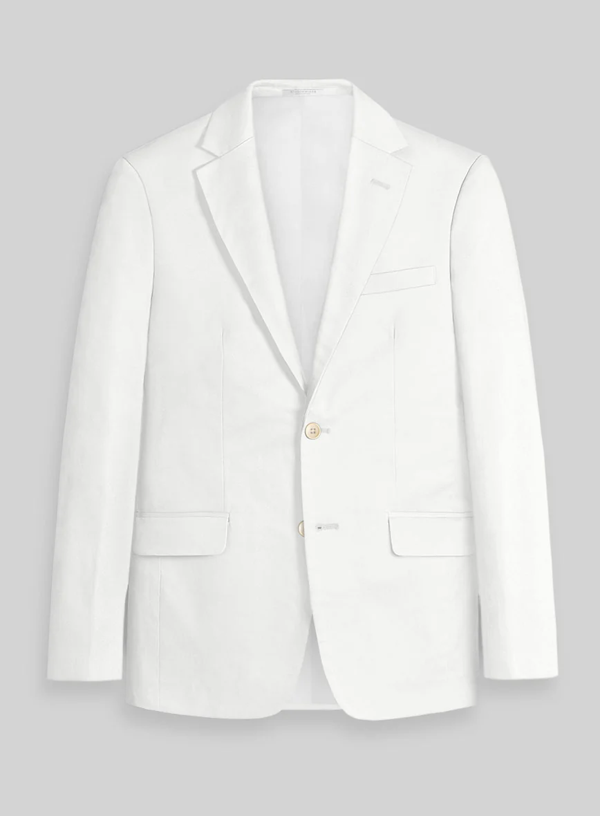 Ivory Napoli Stretch Light Weight Cotton Suit - Image 2
