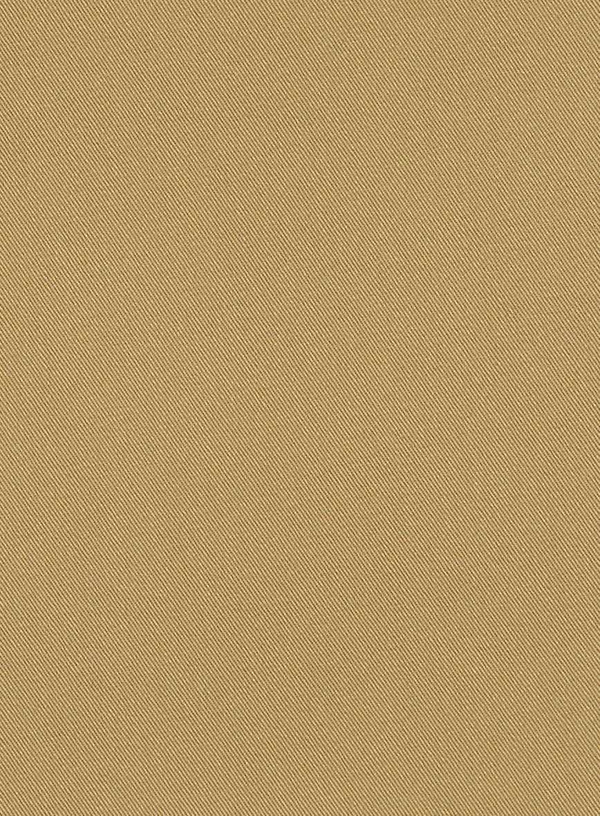 Khaki Stretch Chino Double Breasted Jacket - Image 3