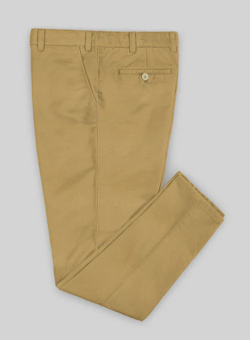 Washed Khaki Stretch Chino Pants - Image 2