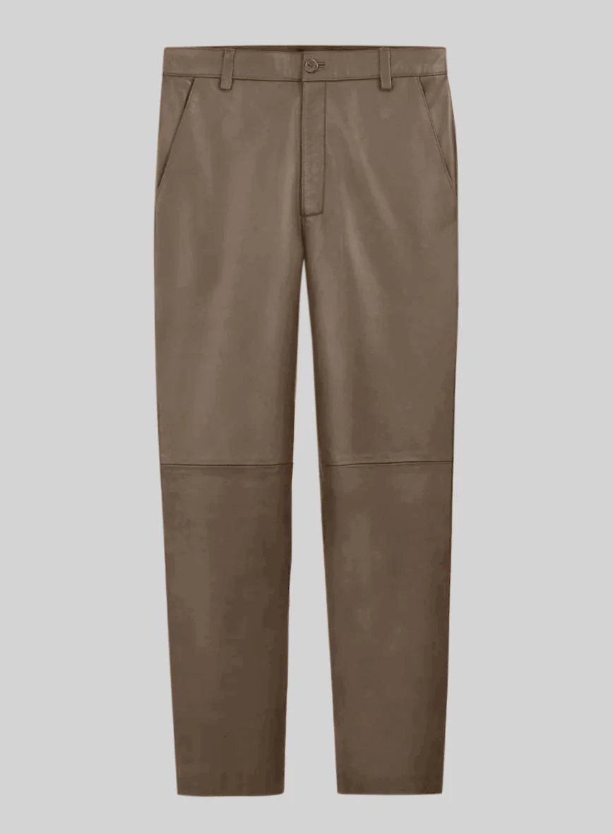 King Brown Leather Trousers