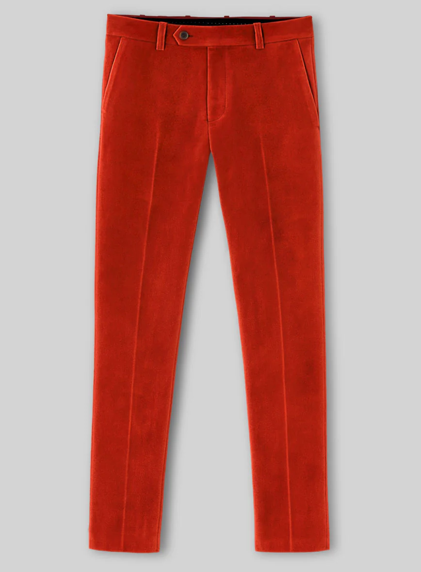 Kingsman Orange Velvet Pants - Image 2