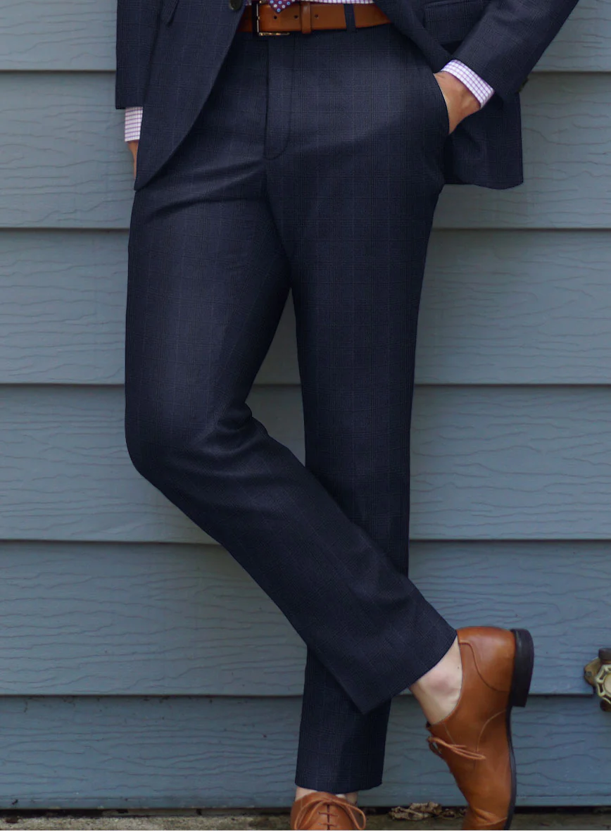 Lanificio Zegna Electa Casiri Blue Checks Wool Suit - Image 4