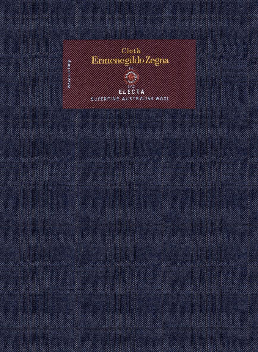 Lanificio Zegna Electa Casiri Blue Checks Wool Suit - Image 6