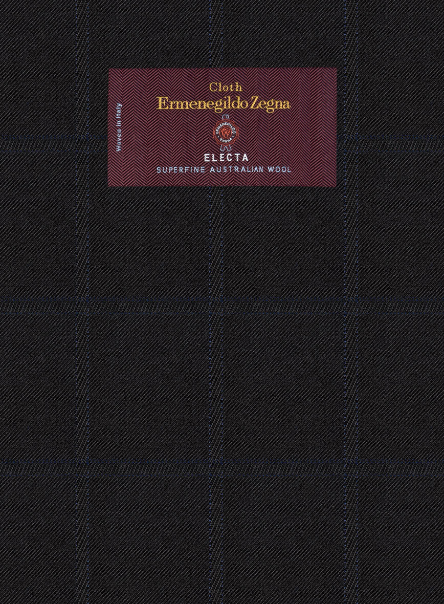 Lanificio Zegna Electa Corta Black Checks Wool Suit - Image 6