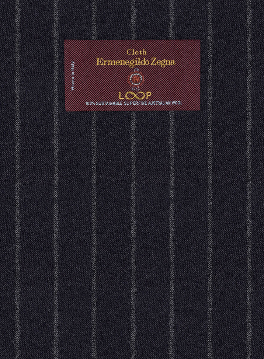 Lanificio Zegna Loop Adana Blue Stripe Wool Suit - Image 6