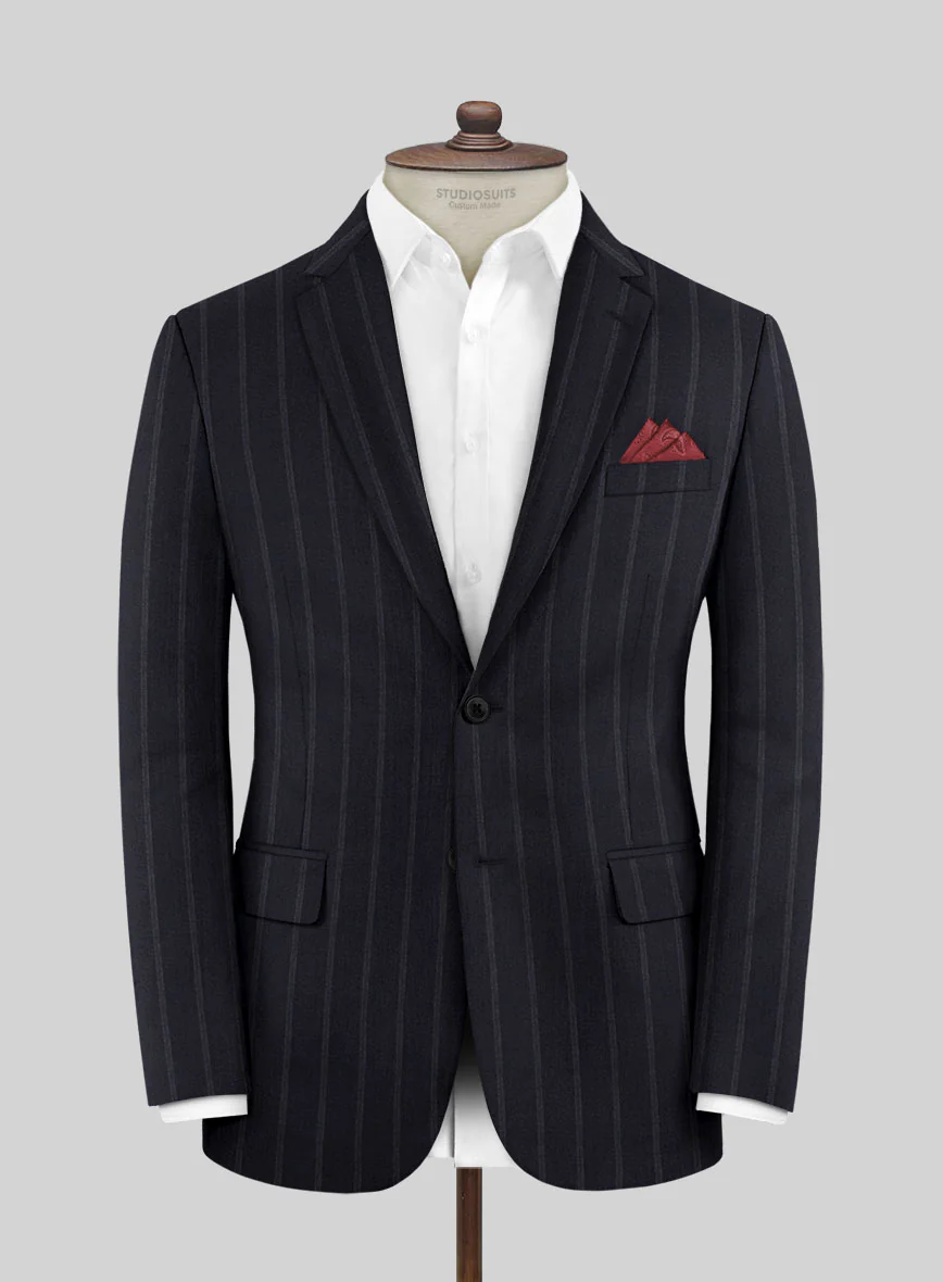 Lanificio Zegna Loop Dovana Blue Stripe Wool Jacket