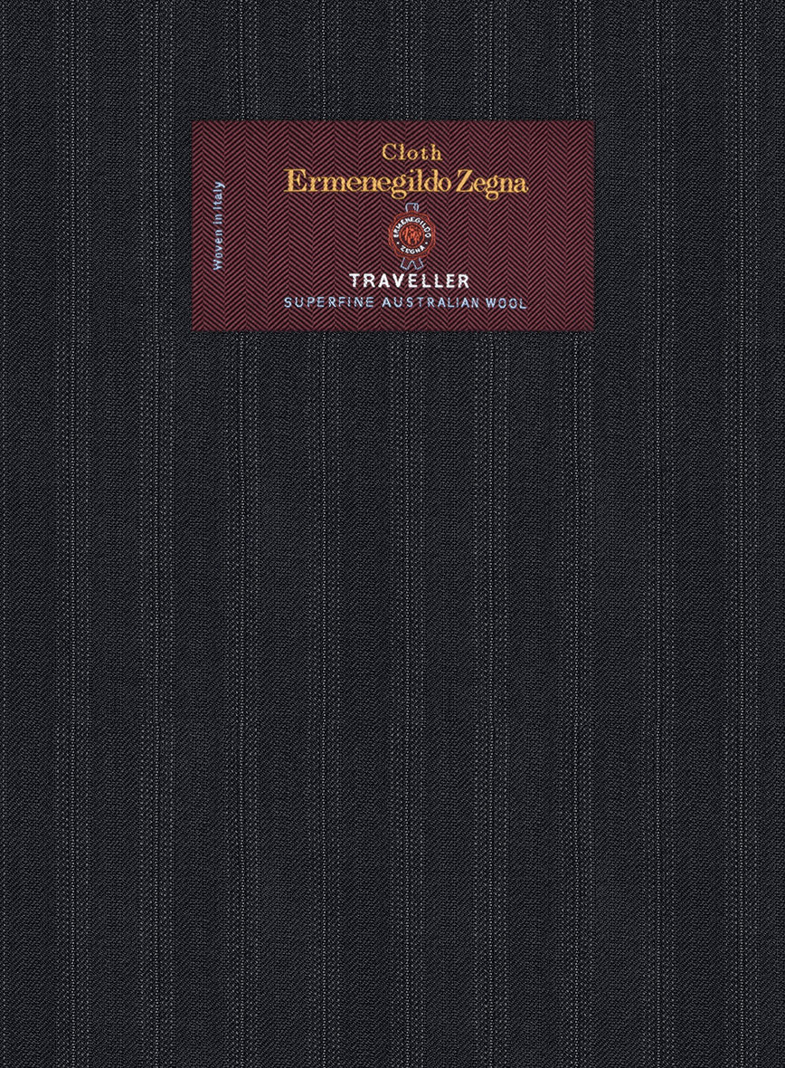 Lanificio Zegna Traveller Jaspal Blue Stripe Wool Jacket - Image 2