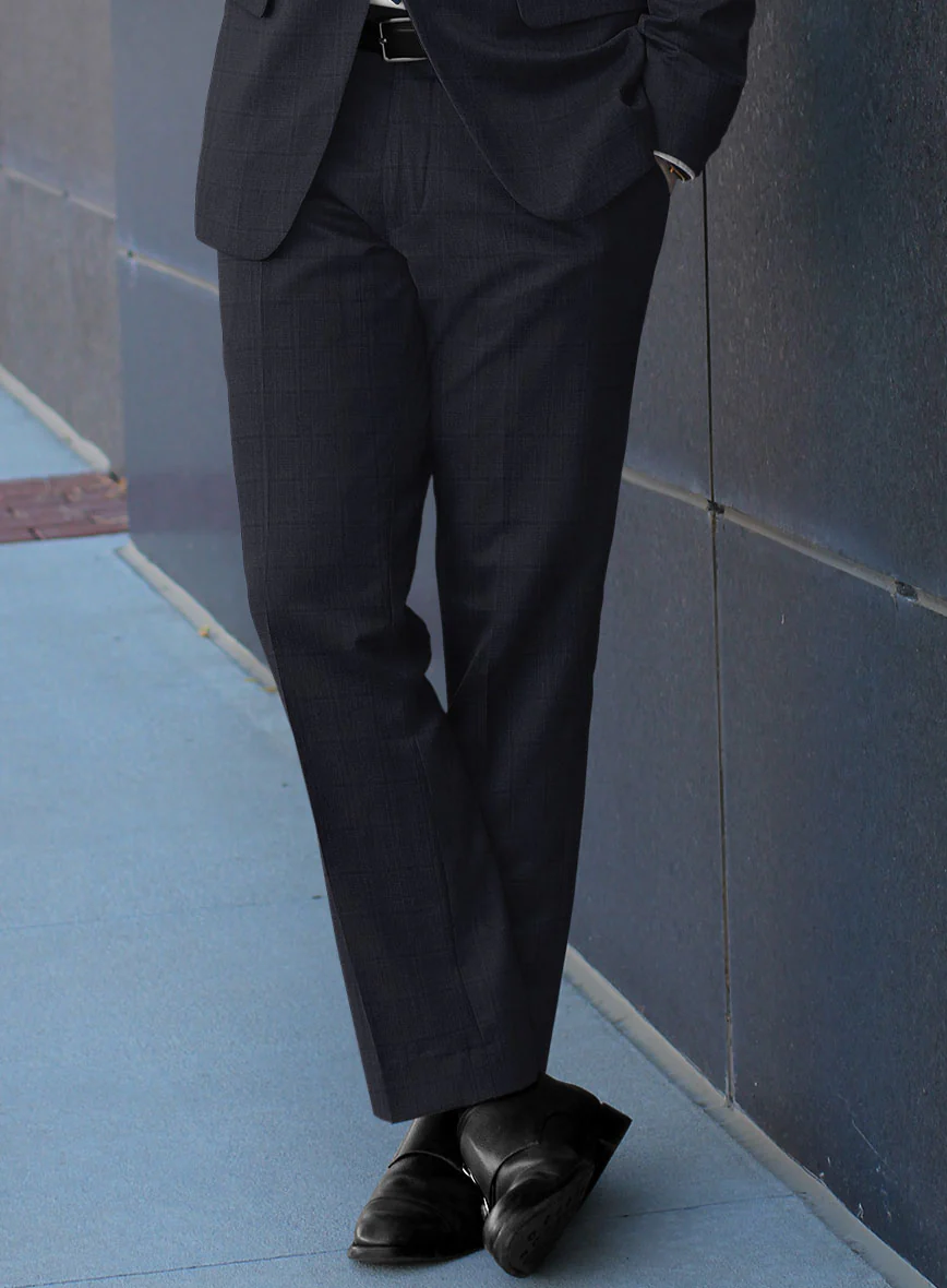 Lanificio Zegna Traveller Sarcos Blue Checks Wool Suit - Image 4